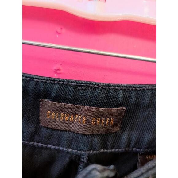 Black Denim Jeans Coldwater Creek Jeans P12  Stretch Twill - Picture 4 of 4